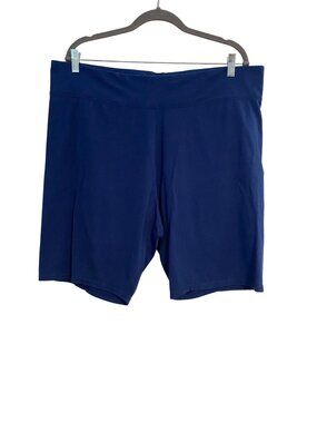 Athletic Works Women's 2X Blue Dri Works Stretch High Waist Athletic Gym Lounge